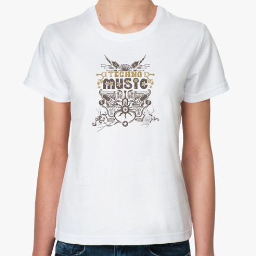 Классическая футболка Techno Music