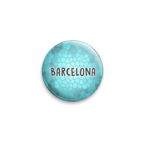 Значок 25мм Barcelona в мозаике