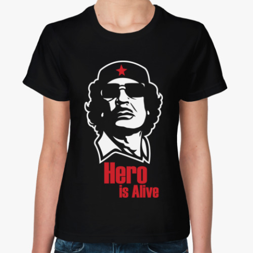 Женская футболка  Каддафи