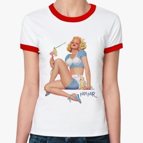 Женская футболка Ringer-T Pin-Up Girl