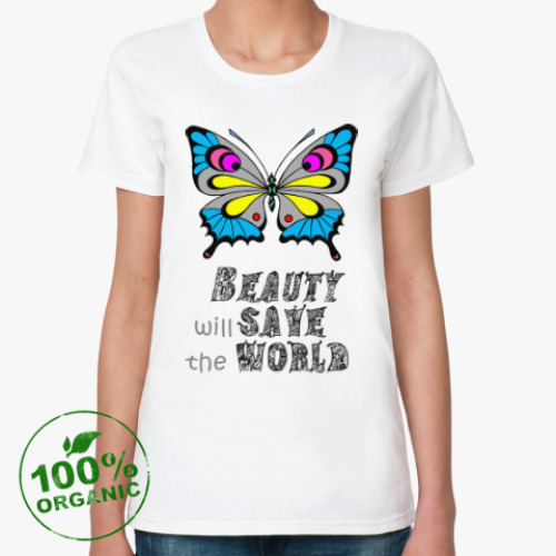 Женская футболка из органик-хлопка Бабочка Мадонны