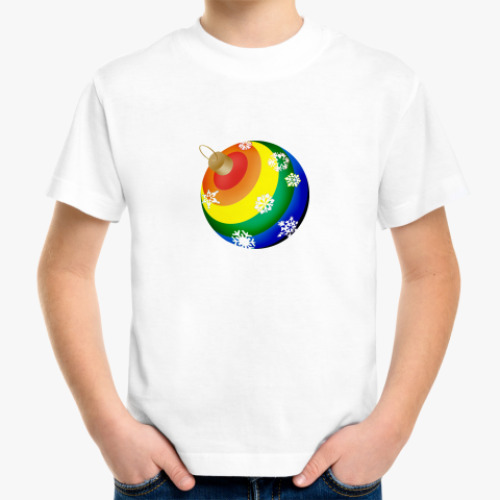 Детская футболка елочный шар