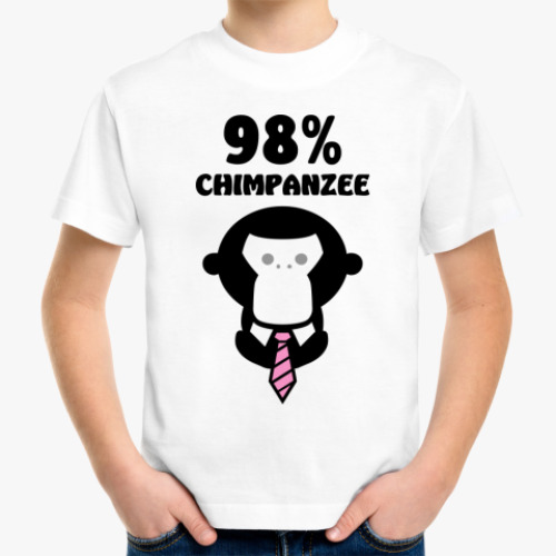 Детская футболка 98% шимпанзе