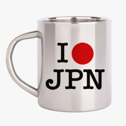 Кружка металлическая I love Japan