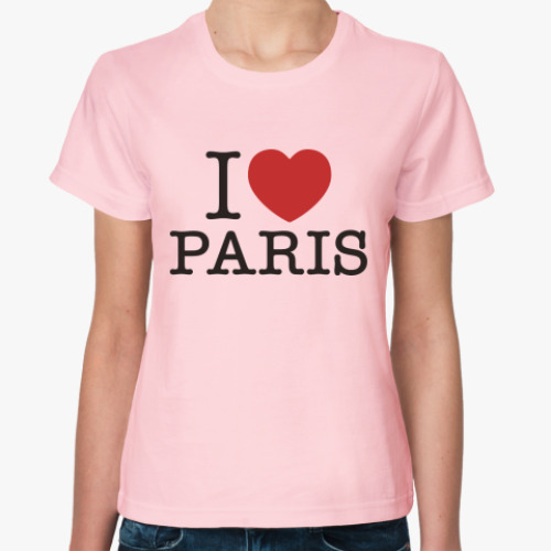 Женская футболка I love Paris