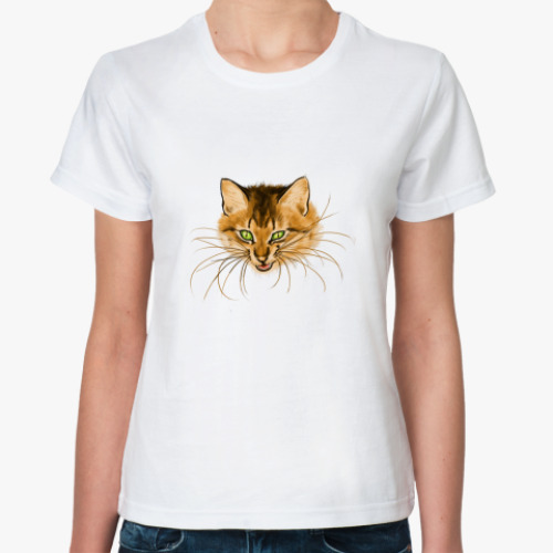 Классическая футболка 'Упрямая кошка'