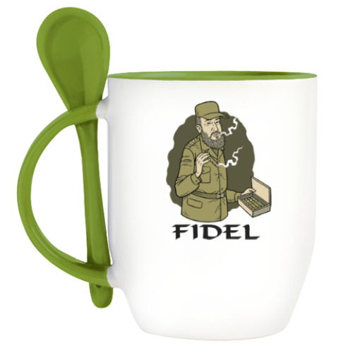 Кружка с ложкой Fidel