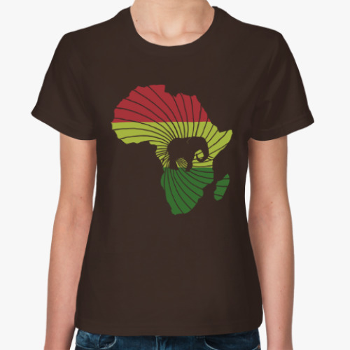 Женская футболка Африканский слон