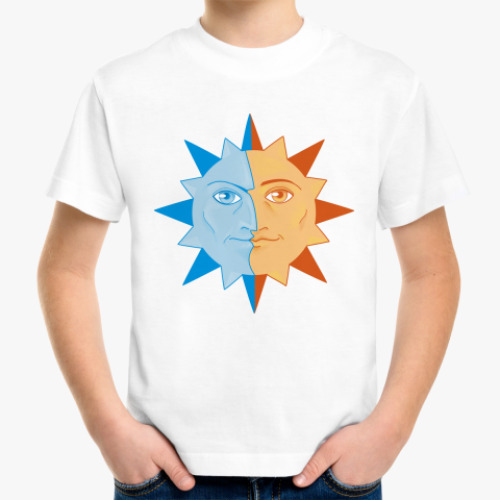 Детская футболка Солнце и Месяц