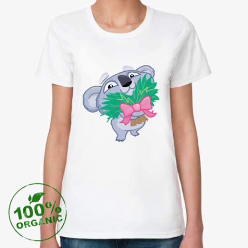 Женская футболка из органик-хлопка Цвето Коалка