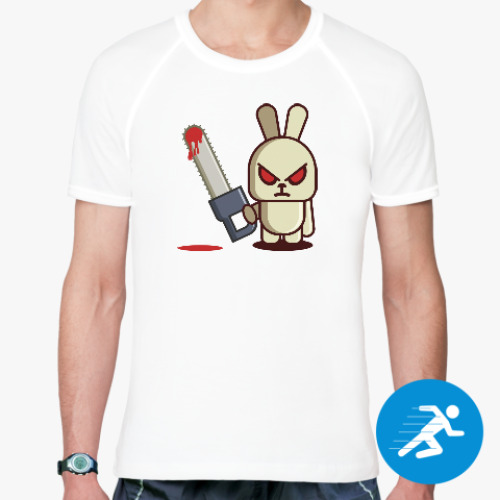 Спортивная футболка Злой кролик с пилой