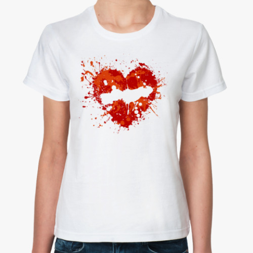 Классическая футболка  сердце