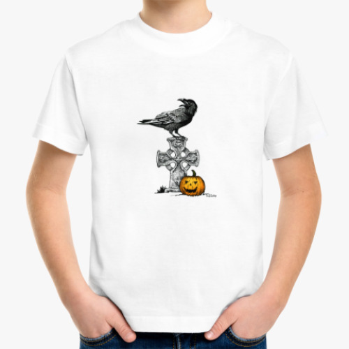 Детская футболка Ворон и Тыква