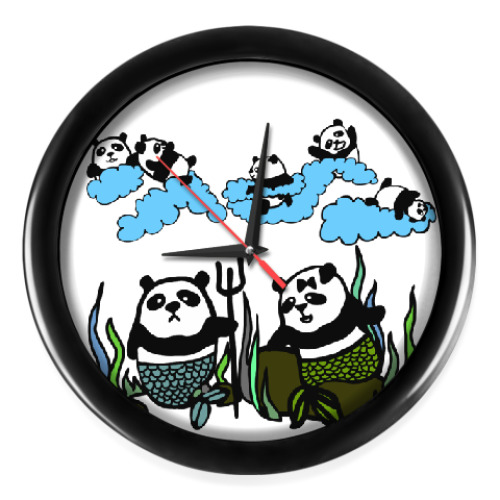 Настенные часы  Панда