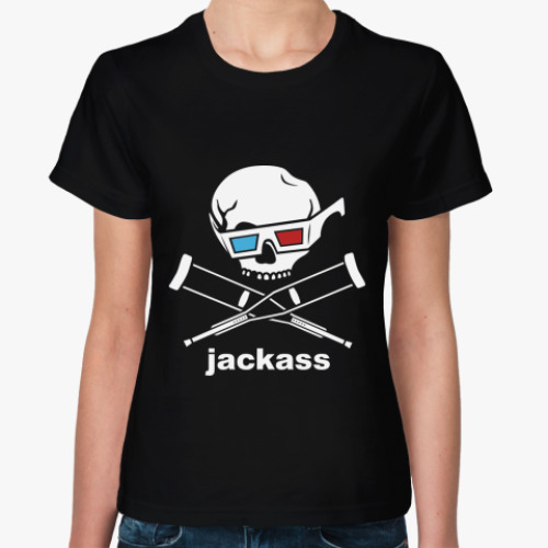 Женская футболка Jackass 3d
