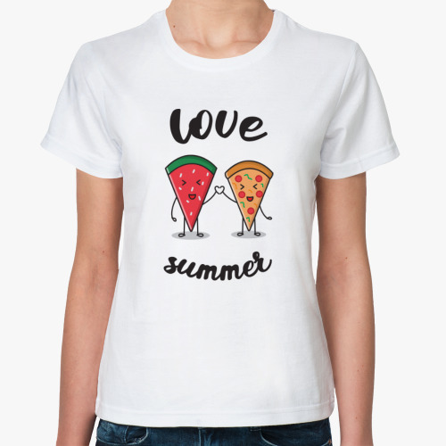 Классическая футболка Любовь. Лето. Love summer