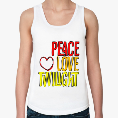 Женская майка  Peace Love Twilight