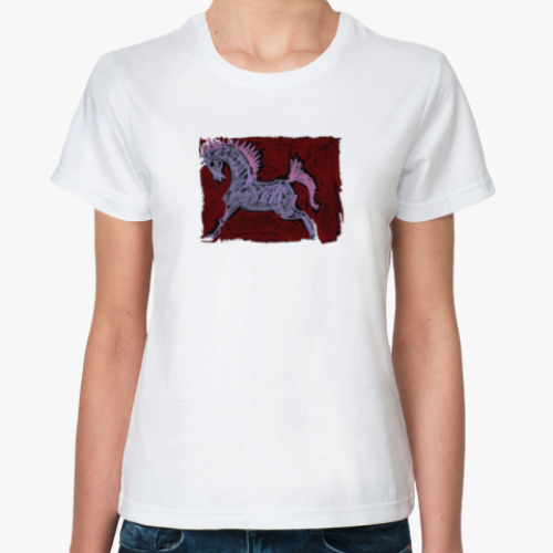 Классическая футболка Розовый конь