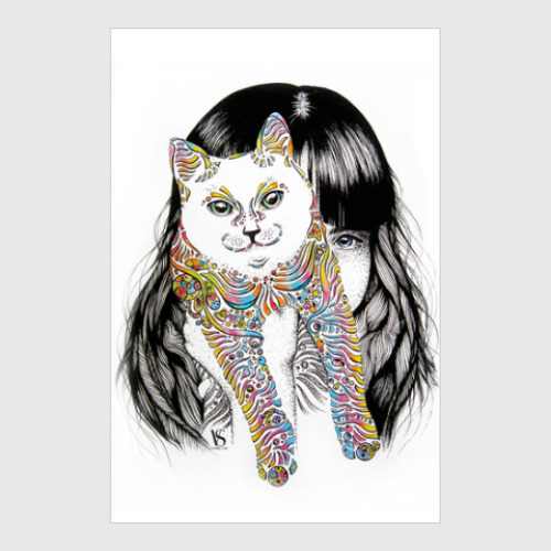 Постер Алиса и кот