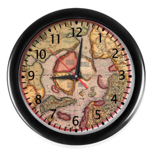 Настенные часы Карта мира