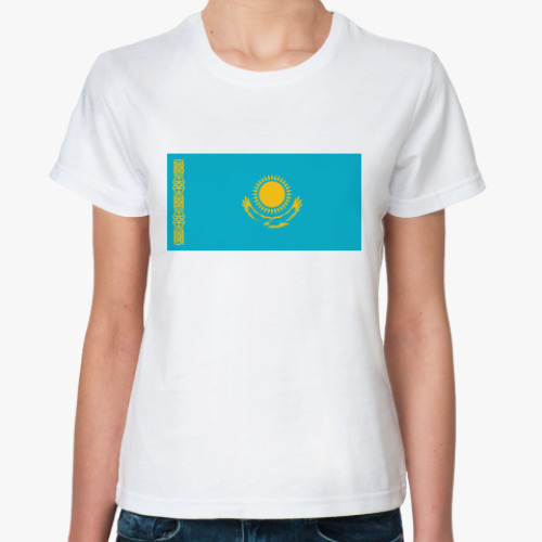 Классическая футболка Флаг Казахстан