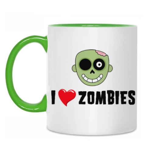 Кружка I love zombies