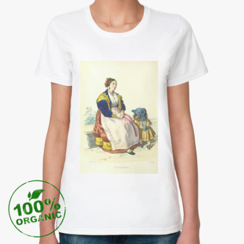 Женская футболка из органик-хлопка Летний день (винтажная иллюстрация)