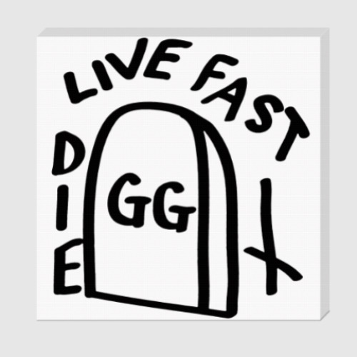 Холст GG Allin: Live fast die