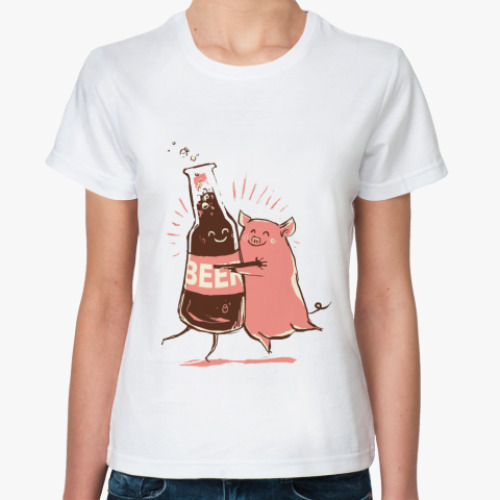 Классическая футболка Beer & Pig