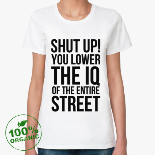 Женская футболка из органик-хлопка   Sherlock IQ