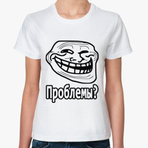 Классическая футболка  TrollFace Rus