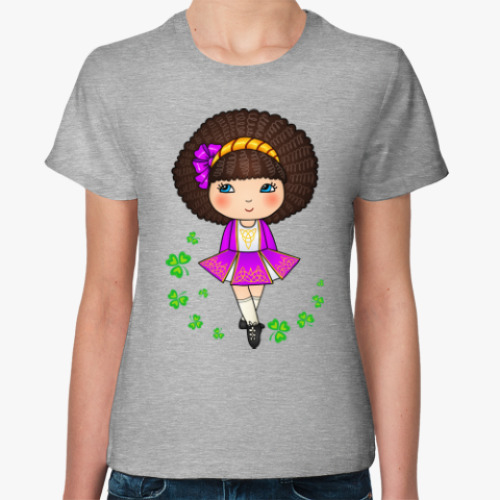 Женская футболка Irish dancing girl - violet