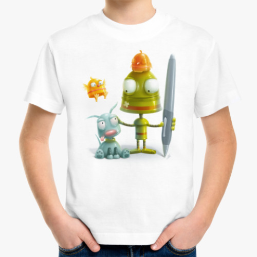 Детская футболка Робот и его друг