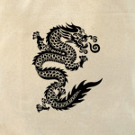 Холщовая сумка с драконом