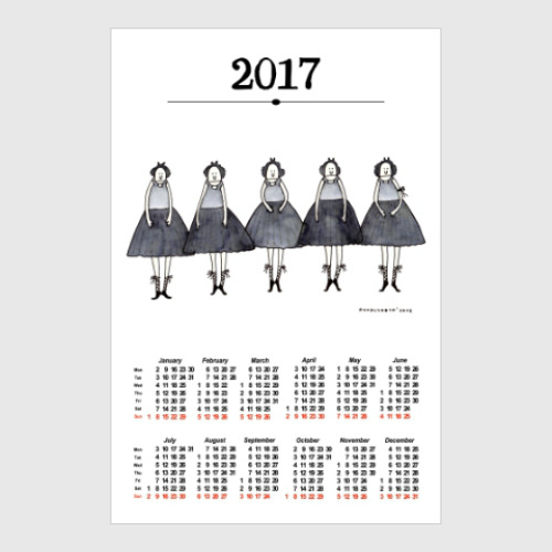 Постер Calendar 2017 Календарь