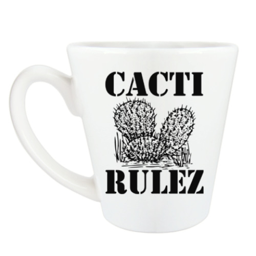 Чашка Латте Cacti Rulez