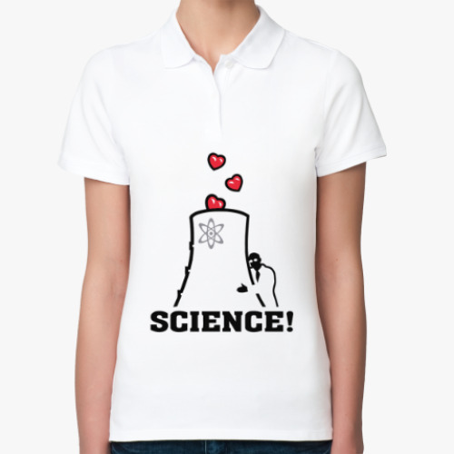 Женская рубашка поло Science! Ядерная физика