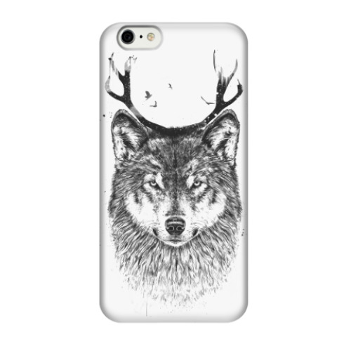 Чехол для iPhone 6/6s Волк с рогами