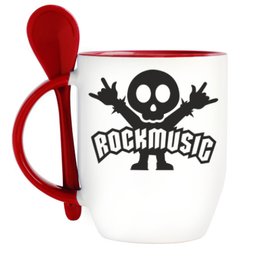 Кружка с ложкой Rockmusic