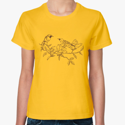 Женская футболка Vintage Bird Птица Винтаж