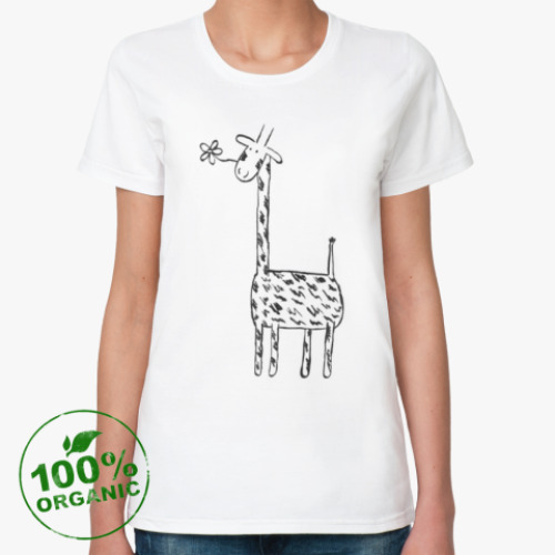 Женская футболка из органик-хлопка Жираф Пикассо
