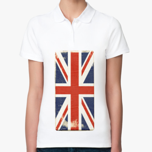 Женская рубашка поло (печать) British flag