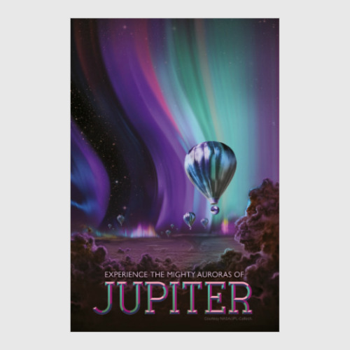 Постер Experience the mighty auroras of Jupiter