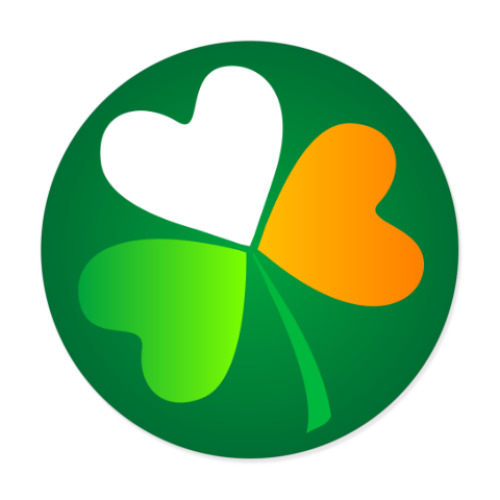 Виниловые наклейки Клевер - ирландский флаг