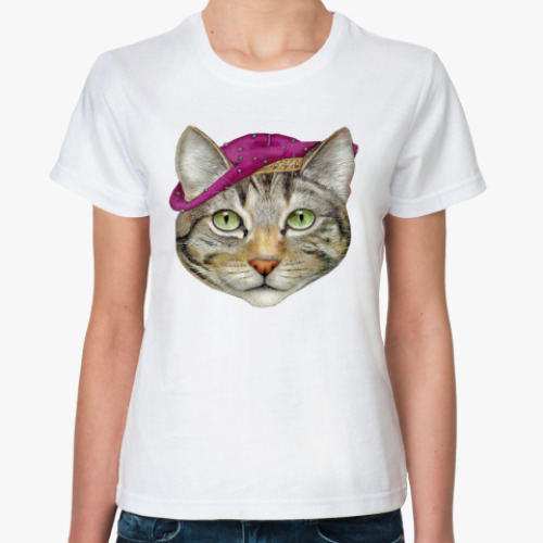 Классическая футболка  кот