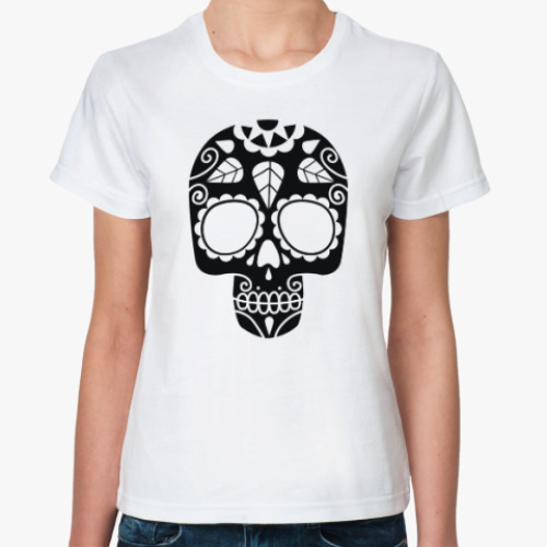 Классическая футболка Мексиканский череп