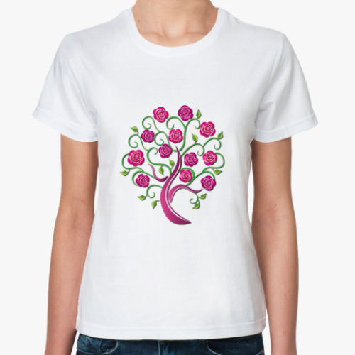 Классическая футболка Розовое дерево