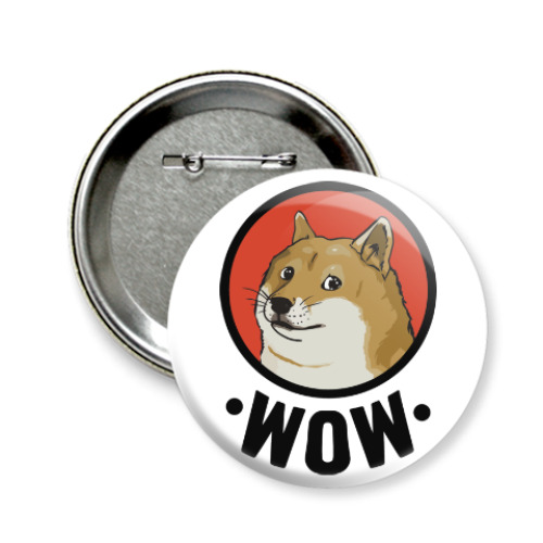 Значок 58мм Лайка WOW