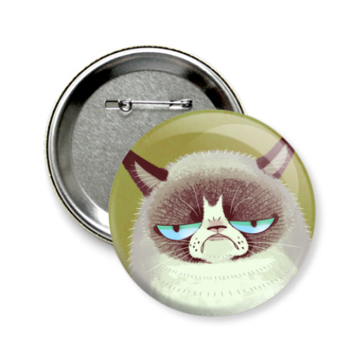 Значок 58мм Grumpy Cat