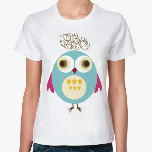 Классическая футболка Funny owl